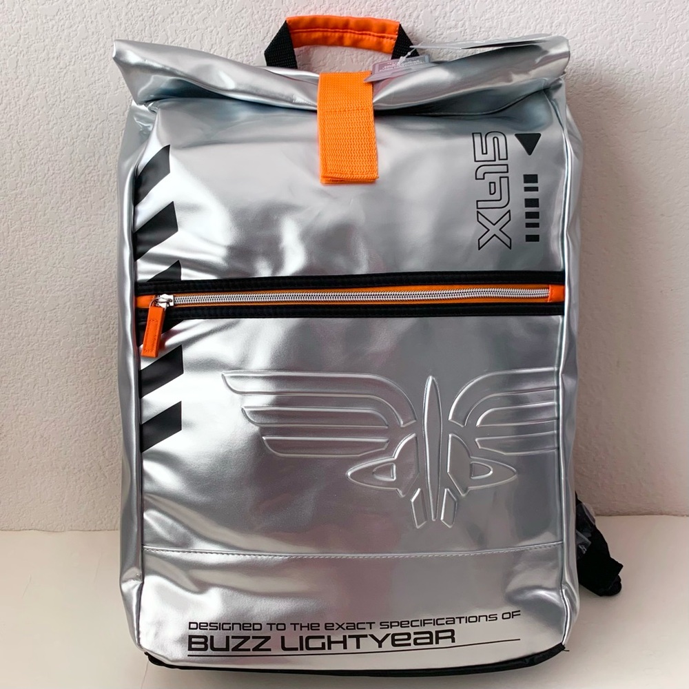 Large buzz Lightyear chrome backpack from Disney parks
